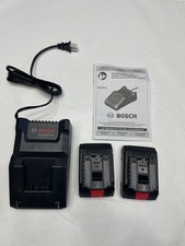 Bosch GAL18V-40 18v Battery Charger, And Two 18v Core 4AH Lithium Ion Batteries