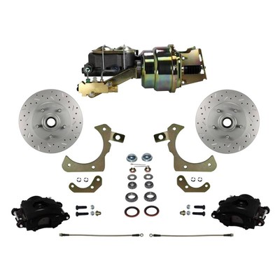 For Chevy Impala 59-64 Drilled & Slotted Front Disc Brake Conversion Kit