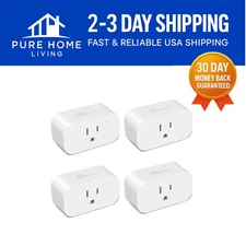 Heavy Duty 15A Smart Plugs, Programmable 7-Day Timer with Child Lock Feature