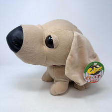 Lindo juguete de peluche Snubbies Vegas Golden Retriever marrón perro con etiqueta