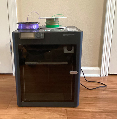 Bambu Lab P1S Enclosed 3D Printer, On-Printer Controls, Spools