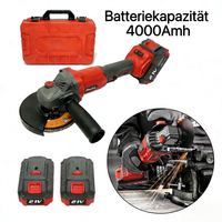 Brushless Winkelschleifer 3 GäNge Regelbar 21V Kabellos 125Mm Paddelschalter