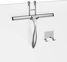 Shower Squeegee and Window Squeegee, Stainless Steel, 100 10-Inch, Silver