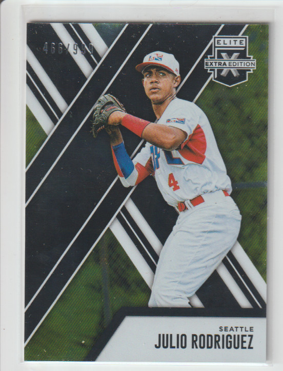 2017 Panini Elite Extra Edition Baseball Julio Rodriguez #136 SP #466/999