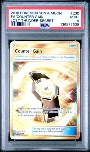 Pokemon TCG Counter Gain 230/214 SM Lost Thunder Secret PSA 9