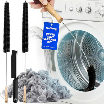 3 Pcs Dryer Vent Cleaner Kit, 304 Stainless Steel Replacement Lint Brush for Clo
