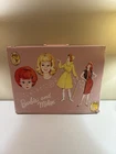 Vintage 1960s Barbie & Midge Doll Storage Case Suitcase PINK 17.5" x 14" x 3.5"