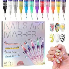 12 Colors Nail Art Pens Set, Nail Art Markers...