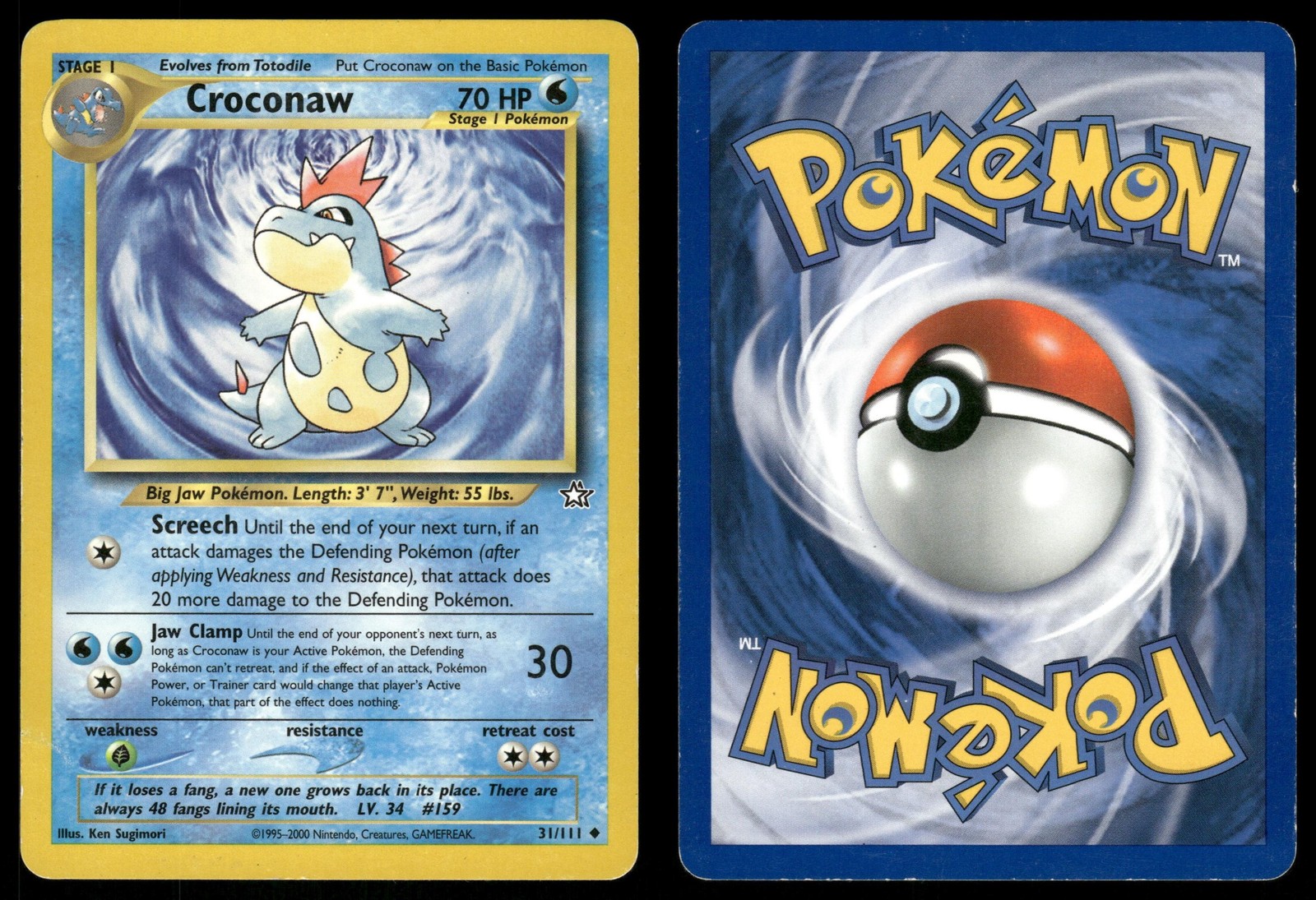 CROCONAW 31/111 UC MP NEO GENESIS POKEMON