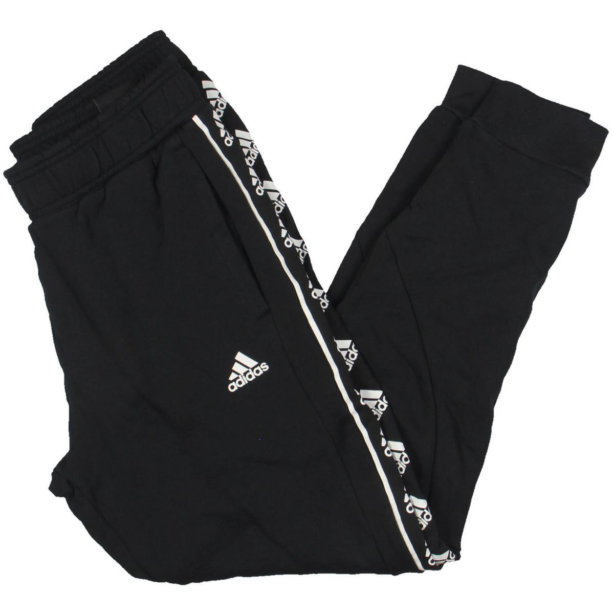 Мужские хлопковые спортивные брюки Adidas с черным логотипом Athletic L BHFO 3224