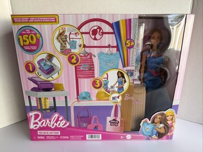 Mattel Barbie Make & Sell Boutique Playset W/Brunette Doll 150+ Pc. NICE GIFT  