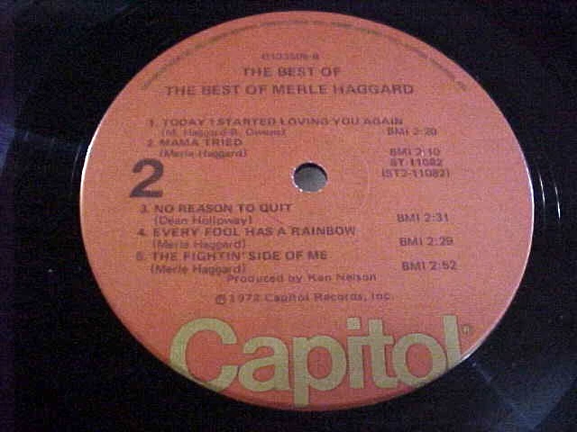 MERLE HAGGARD -THE BEST OF THE BEST OF MERLE HAGGARD-NM VINYL & EX AUDIO / COVER - Image 4 of 4
