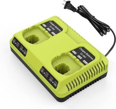 18V Dual Port Charger for Ryobi P117 P108 PBP005 Lithium-Ion NiCad NiMh Battery