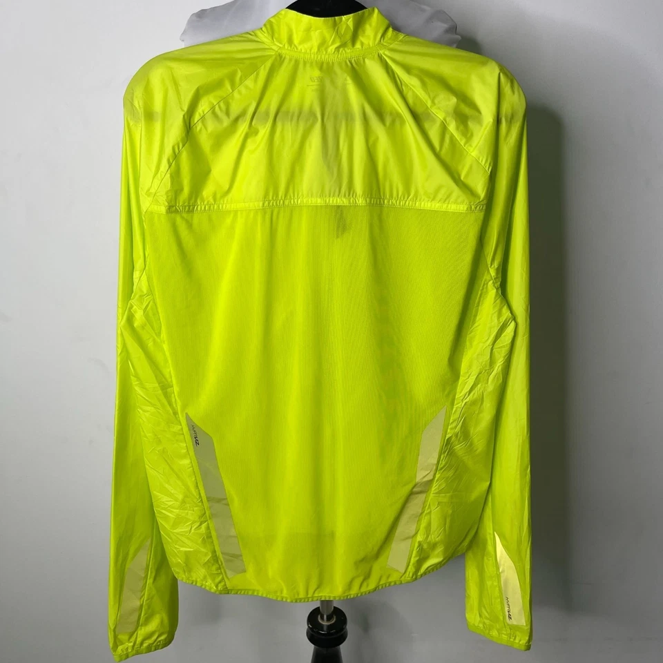 Chaqueta Bomber Specialized Para Hombre Verde Neón Cremallera Completa Talla Grande Foto 3 de 4