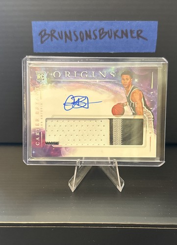 2025-26 Panini Origins Carter Bryant Rookie Patch Auto /75 Spurs RC RJA-BRY