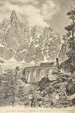 France, Alpes, Chamonix, Aiguille du Dru & Chemin de Fer du Montenvers, 1915