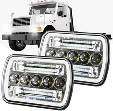 130W 800 Brightness 5x7 7x6 Headlights A-FIT FOR International 4700 4900 IX