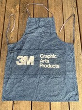 VINTAGE 3M COMPANY APRON GRAPHIC ARTS PRODUCTS DENIM 1980s MADE IN USA