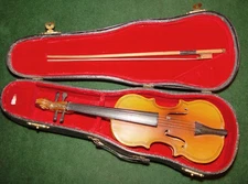 AUTHENTIC MODELS Miniature  Wooden Motzart 200 Violin  in Case w/Certificate