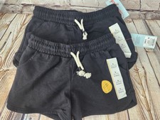 Girls Set Of 2 Shorts Size Small NEW Drawstring Cat And Jack Black Shorts