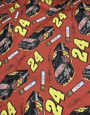RARE HGJ Red NASCAR Jeff Gordon 24 2012 Licensed Cotton Fabric 35x45  