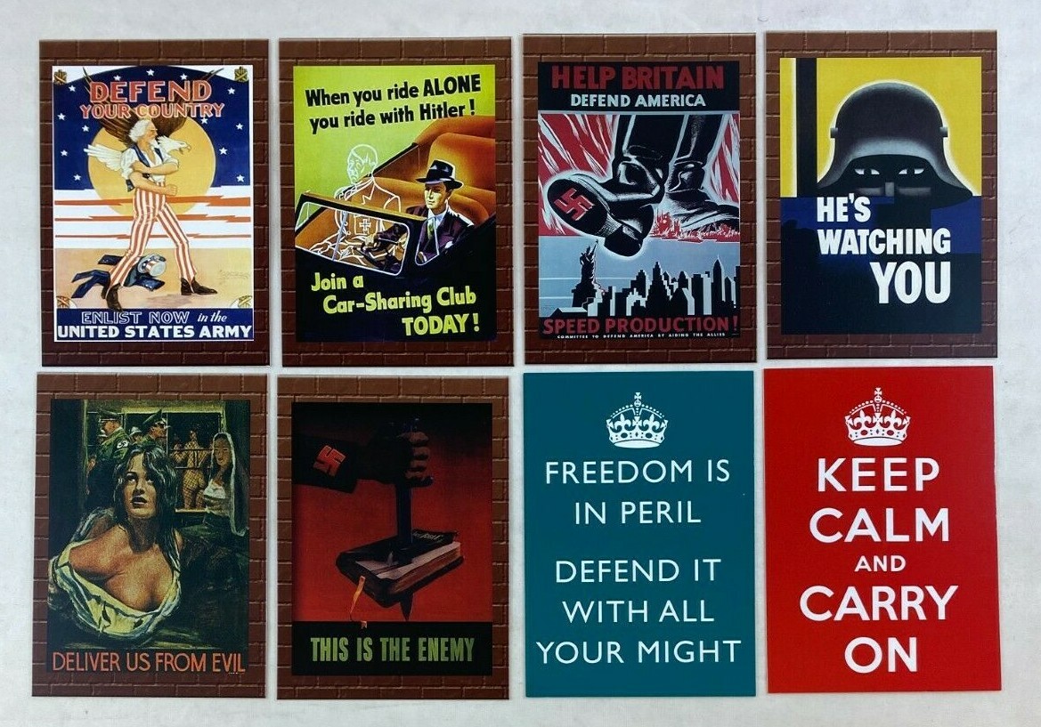 PROPAGANDA POSTERS Cult-Stuff Complete PREVIEW Card Set (1-6) w