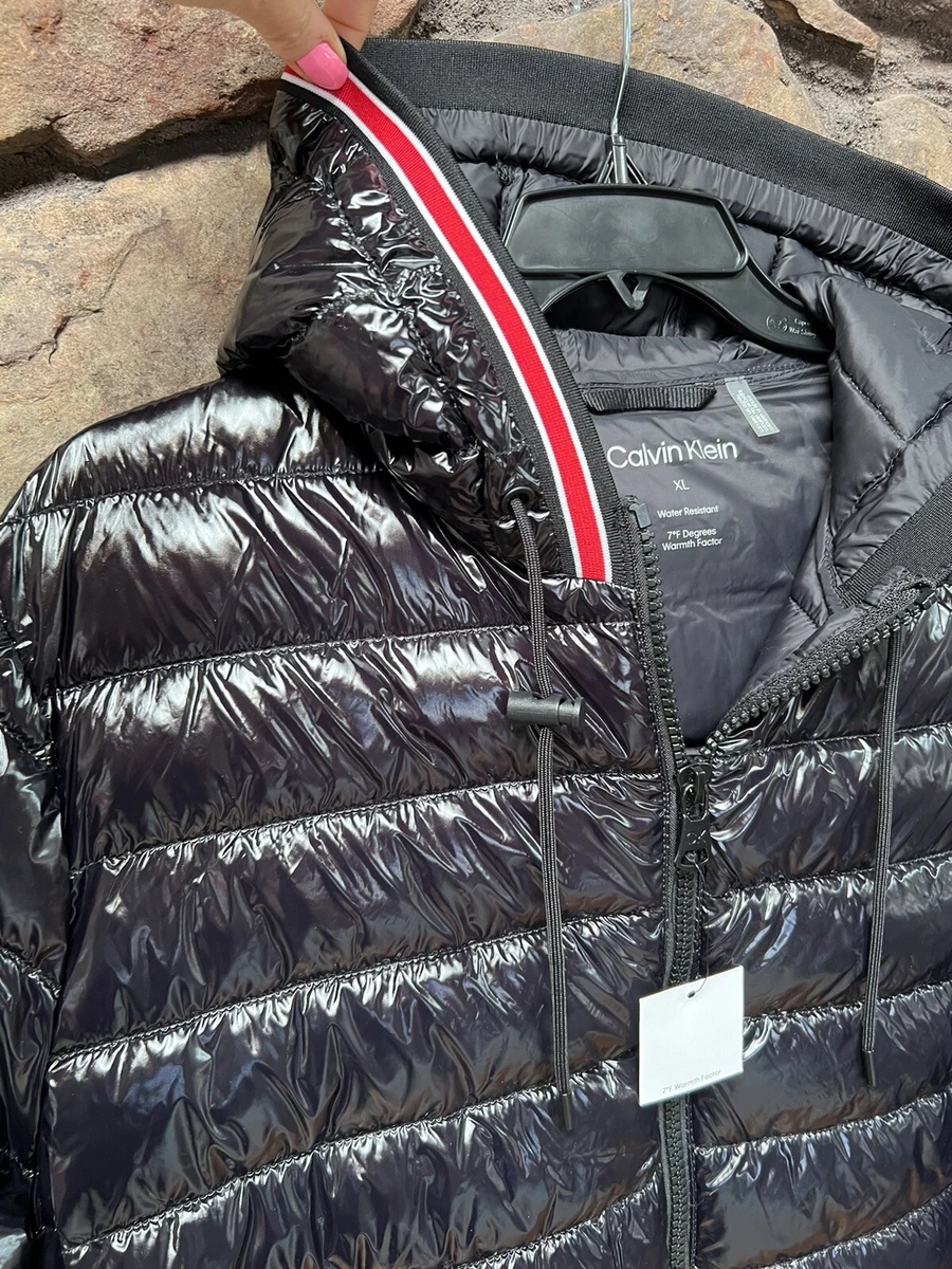 Calvin klein performance shiny puffer jacket outlet