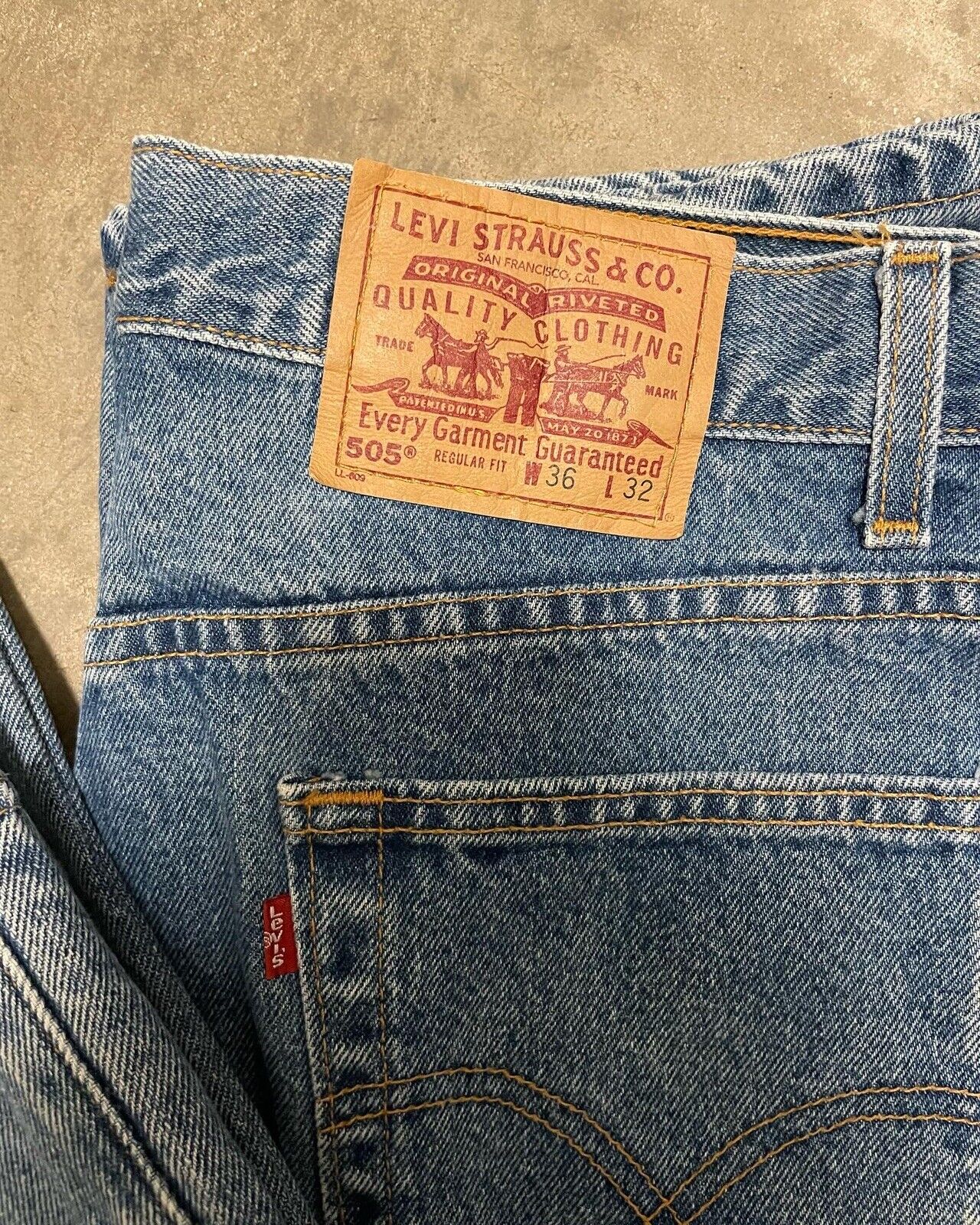 Men's Levi Jeans 505 W 36 L 32 海外 即決-