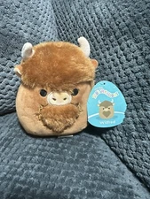 Squishmallows 5" WILFRED Dunkie Buffalo Bison Cow NWT wild life Plush RARE