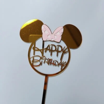 Cake Topper Happy Birthday Baby Disney Mickey Minnie & Princess