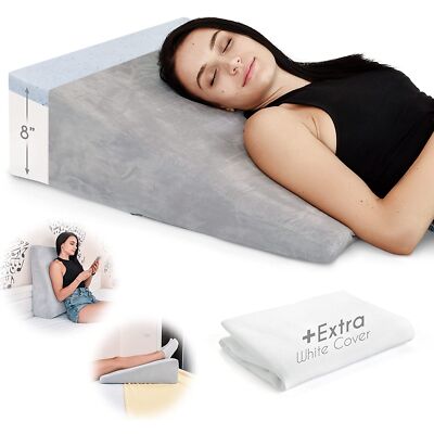 ONDEKT Wedge Pillow Multipurpose Elevated Pillow for Back & Neck Pain 22X24X8