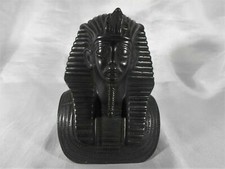 ÉGYPTE : LOURDE FIGURINE ÉGYPTIENNE BUSTE DE TOUTÂNKHAMON EN RÉSINE 13,5 Cm