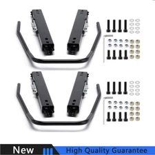 Universal Dual Lock Design Car Racing Seat Base Slider Rail Bracket Bucket Black