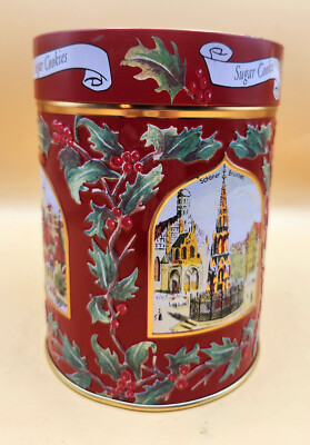 Vtg 2004 Lambertz Aachen Sugar Cookies MUSICAL TIN  Wind Up Top, WORKS-SEE VIDEO
