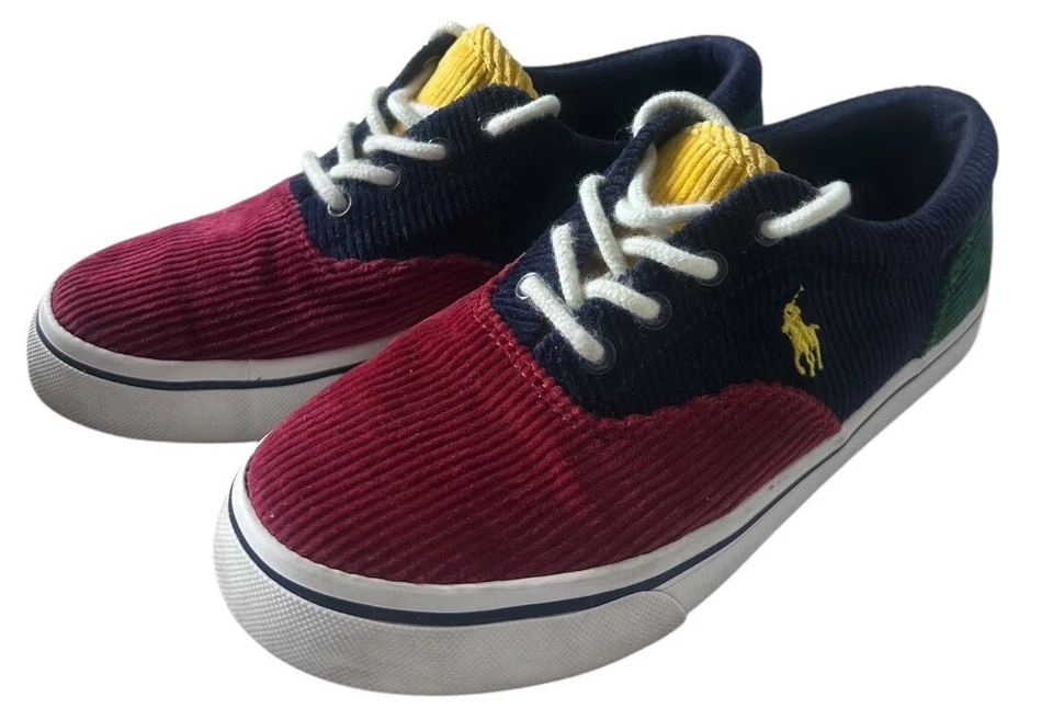 Zapatos de pana Polo Ralph Lauren Keaton bloque de color talla 3 (niño grande) ¡ENVÍO RÁPIDO! Foto 3 de 4