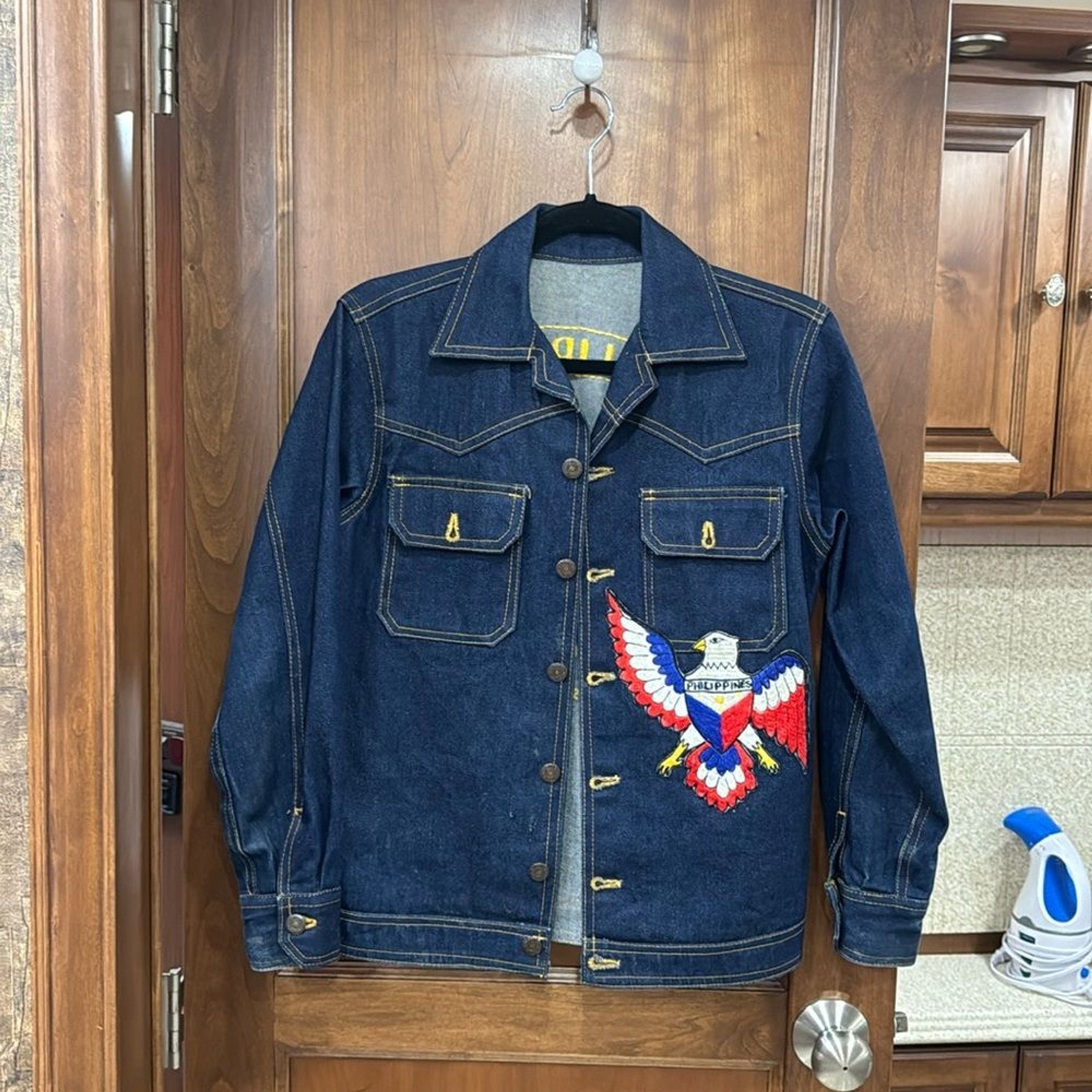 Denim jacket Philippines embroidered back size small-image