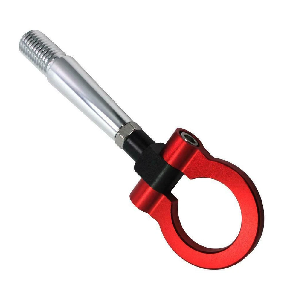 Anillo de gancho de remolque de aluminio CNC Red Track Racing JDM para Nissan Sentra GT-R 370Z Juke Foto 3 de 4