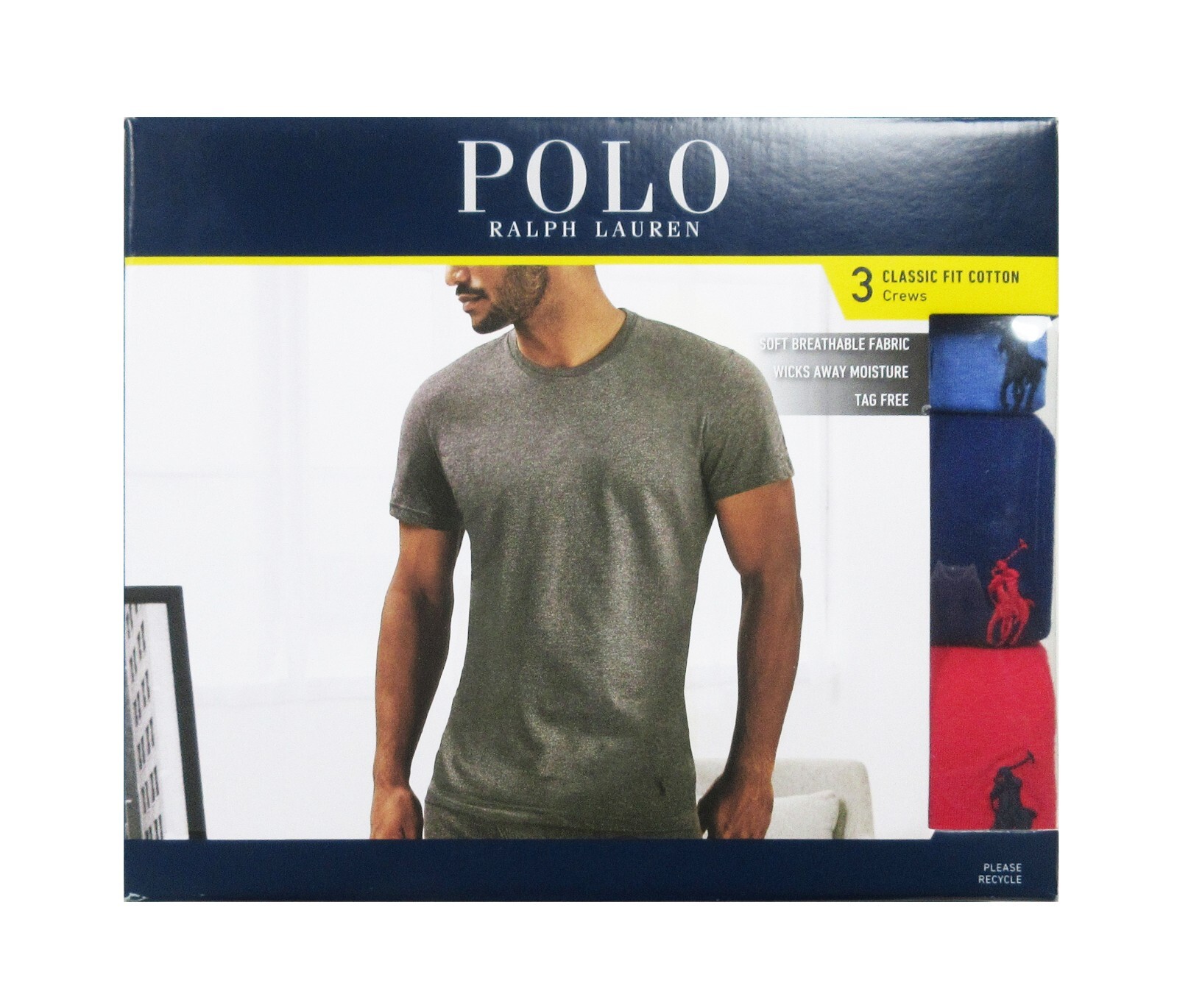 Polo Ralph Lauren T-shirt uomo blu-blu-rosso vestibilità classica