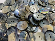 Beautiful Japanese  "BLUE MUSSEL SHELL" 13mm 18mm 2hole