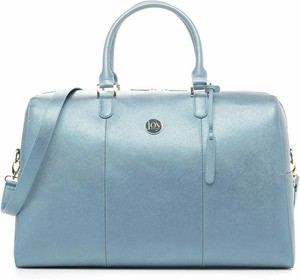 joy mangano metallic leather tote