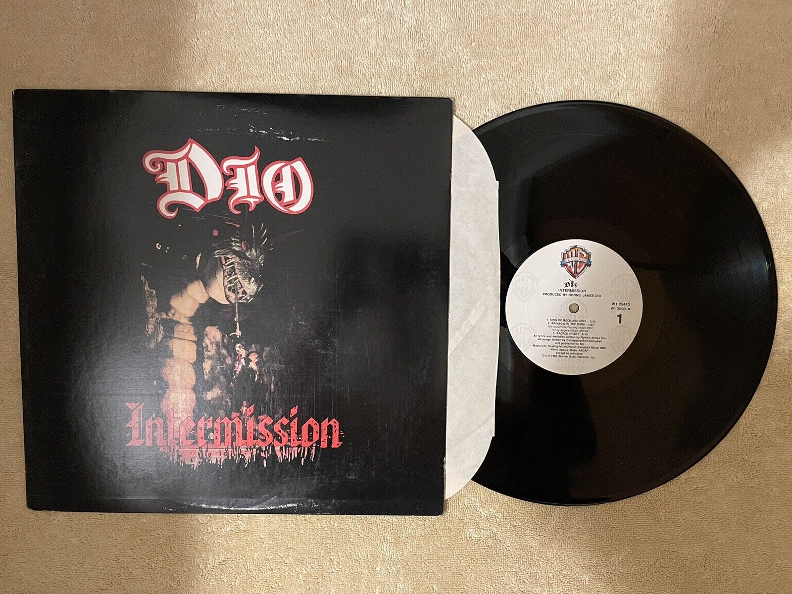 DIO "intermission" vinyl record EP 1986 original W1 25433 club VG