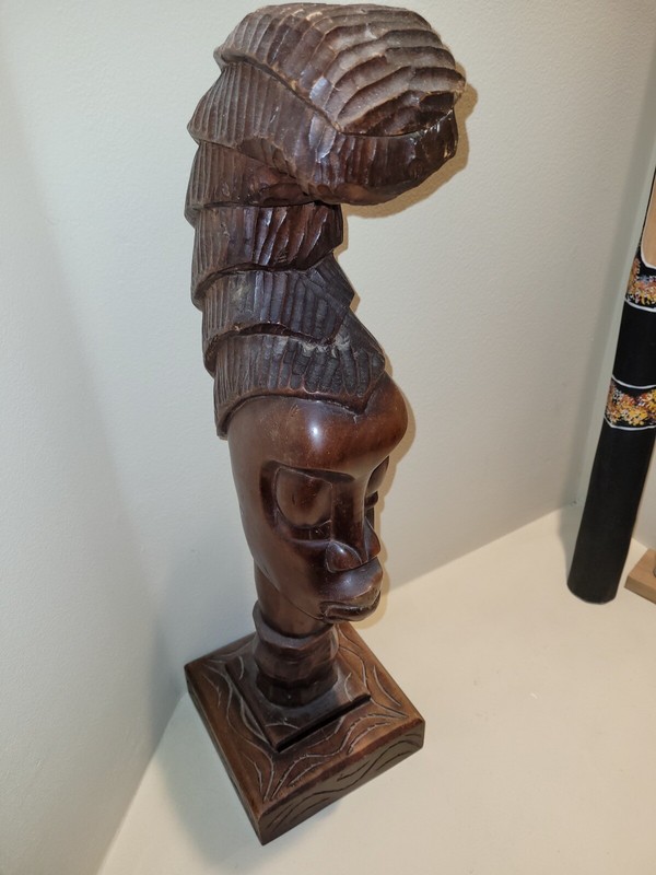 Carved Wood Tribal Statues Art Statues. Set Of 3