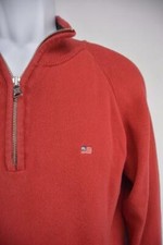 POLO JEANS CO Half Zip Fitted Sweater Raglan Long Sleeve Red YOUTH XLARGE