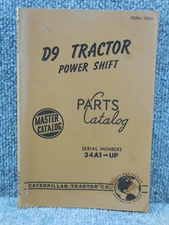 Factory CAT Caterpillar D9 Tractor Power Shift Dozer 34A Parts Catalog Manual