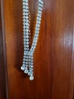 Vintage Celebrity Ny Rhinestone Necklace Silvertone Costume Designer Jewelry