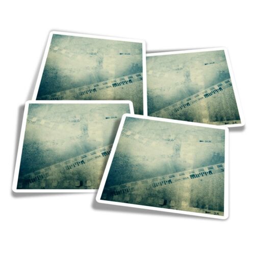 4x Square Stickers 10 cm - Grunge Film Negative Frames  #45257 - Picture 1 of 8