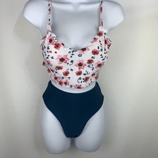 ZAFUL Forever Young Two-Piece Floral Bikini string Bathing swimsuit Small A28