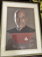 Star Trek kapitan Jean-Luc Picard nadruk Richarda Crabtree podpisany i numerowany 