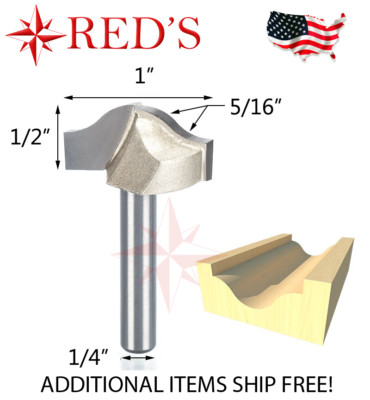 Tideway Carbide PRO LC05091604 1'' DIA Trim or Panel Ogee 1/4'' shank router bit