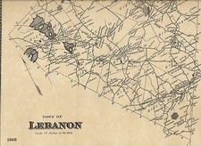 Liban Franklin Washington's War Office CT 1868 cartes avec noms des propriétaires 